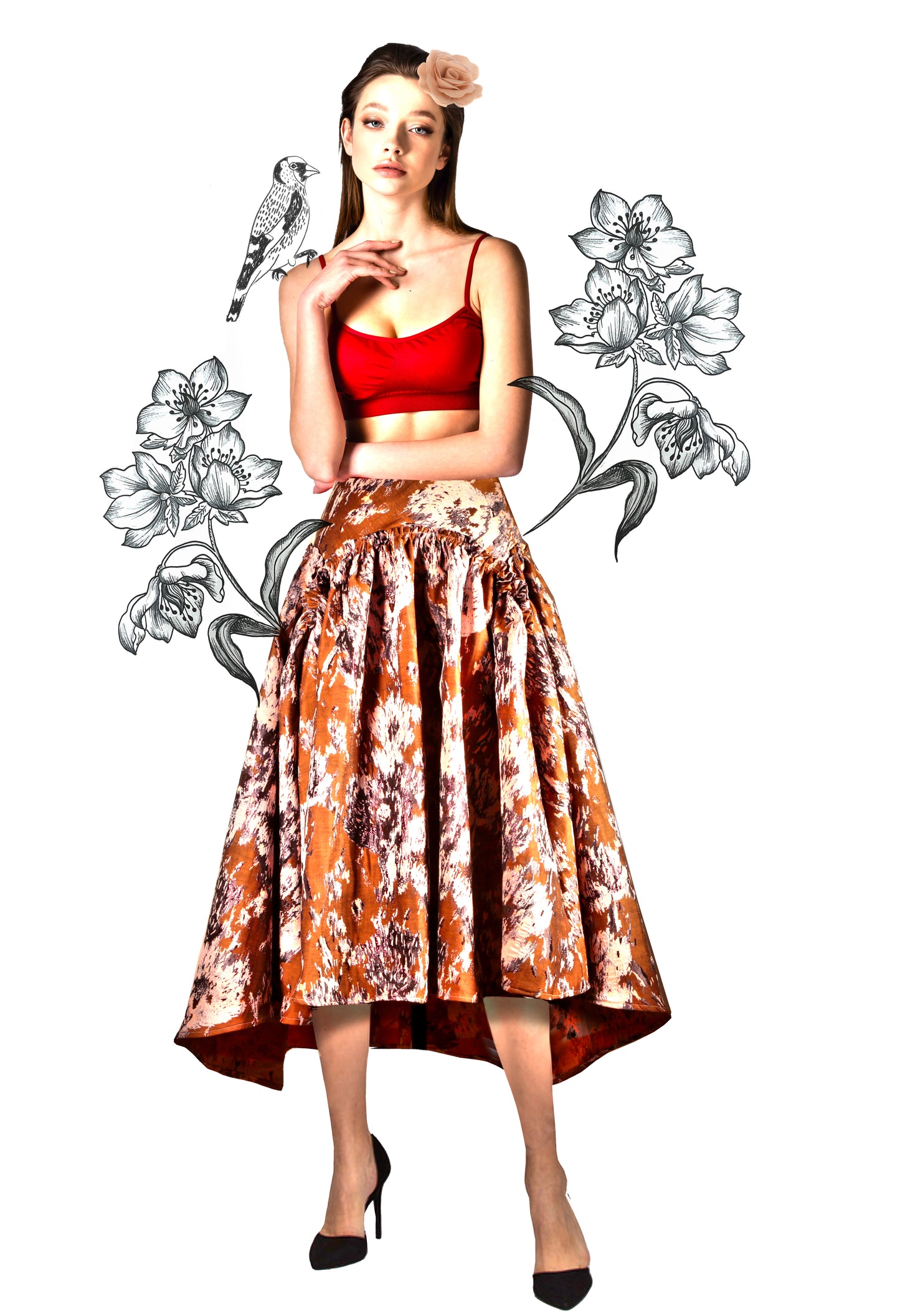 Voluminous Tapestry Skirt